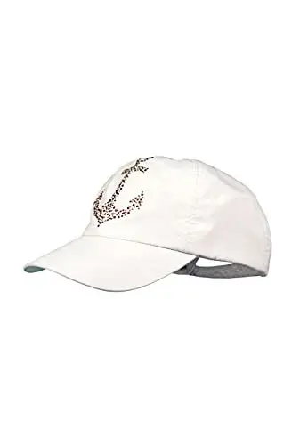 Produktbild: MADSea Damen Segelcap Anker Motiv Strass Steine maritim Einheitsgröße Schirmmütze UV-Schutz, Farbe:weiß