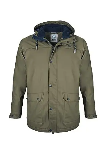 Produktbild: MADSea Herren Regenjacke Friesennerz warm mit Fleece gefüttert, Größe:XXL, Farbe:oliv