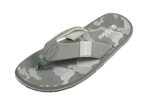 Produktbild: MADSea Herren Zehenstegpantolette Beach Man | Flip Flop Zehentrenner Thong Sandale | Sommer Strand Camouflage, Farbe:grau/camouflage, Größe:46 EU