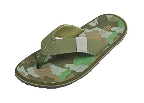 Produktbild: MADSea Herren Zehenstegpantolette Beach Man | Flip Flop Zehentrenner Thong Sandale | Sommer Strand Camouflage, Farbe:olive/camouflage, Größe:44 EU