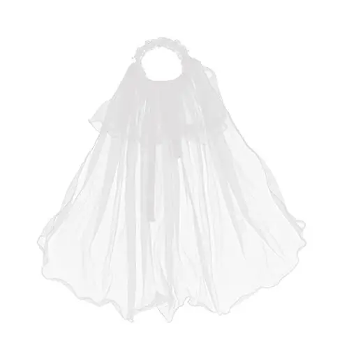 Produktbild: Mädchen Erste Kommunion Schleier Weiß Spitze Schleier Hochzeit Floral Krone für Mädchen