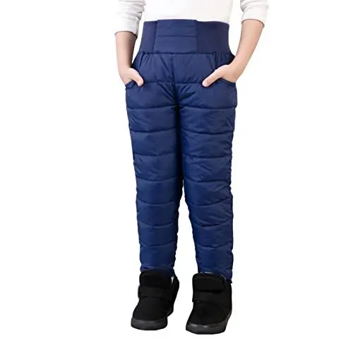 Produktbild: Mädchen Solide Schneehose Dicke Winter Warme Kinderhose Mädchen Activewear Kleidung Schneebekleidung Outfits Skihandschuhe Herren 8 (Blue, 6-7 Years)