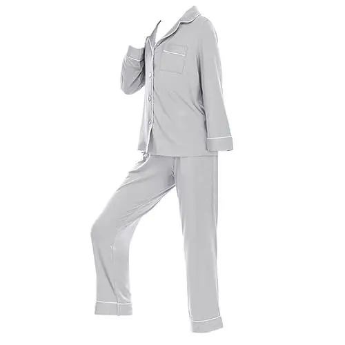 Produktbild: Mädchen Zeremonie Kleid Bikini Mädchen 12 Jahre Stirnband Kleinkind Europa Und Die Vereinigten Staaten Pyjamas Kinder Langarm Hosen für Und Mädchen Bequeme Lose Home Wear (Grey, 130)