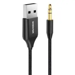 Produktbild: MaedHawk Bluetooth 5.3 Empfänger Auto mit Mikrofon USB Drahtloser Bluetooth Aux Adapter BT Audio Car Kit 3.5mm Audio Wireless Musik kompatibel mit Auto Lautsprecher, Verstärker