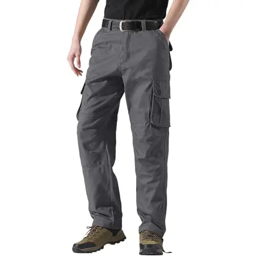 Produktbild: Generisch Herren Hosen Cargohose Herren Casual Slim Fit Cargohose aus Baumwolle Outdoorhose männer Chino Hose Cargo Herren Hose Herren Cargohose lang beige Cargohose mit Seitentaschen Herren