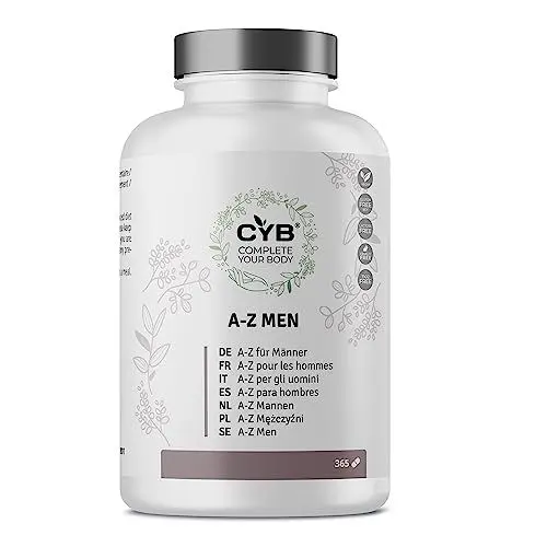 Produktbild: Männer Multivitamin Tabletten - 1 Jahres Vorrat - Laborgeprüft - Complete Your Body