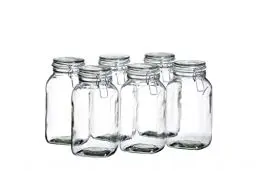 Produktbild: MÄSER 925343 Gothika, Einmachgläser groß, 6er Set à 2,5 l, made in Germany, Vorratsgläser mit Deckel und Drahtbügel zum luftdichten Aufbewahren, Einkochen und Einlegen, Glas, transparent