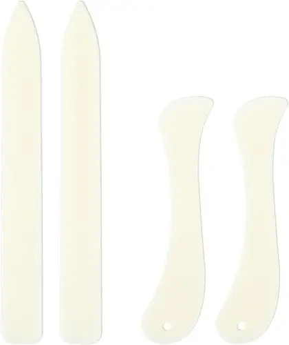 Produktbild: MAEXUS 4 Stück Falzbein Für Papier, Falzbein, Origami Werkzeug, Falten Rillwerkzeug, Faltenmesser, Brieföffner Für Papierhandwerk Kartenherstellung Lederverarbeitung