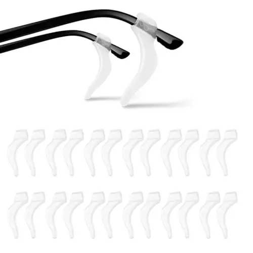 Produktbild: MAEXUS Brillen OhrbüGel, 12 Paar Brillenbügel überzug, Anti Rutsch Brillen OhrbüGel, Silikon GläSer Ohrhaken Weiche Haken Halter Antirutsch Brillenhalter, BüGelspitzen für Sonnenbrillen Brillen