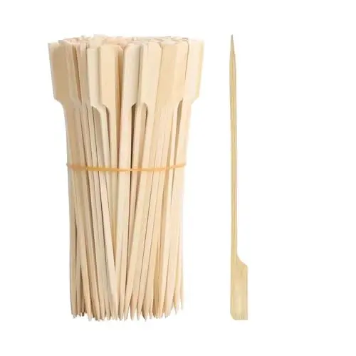 Produktbild: MAEXUS® Grill Spieße Holz 12cm, 100er Fingerfood Spieße Bambusstäbe, Schaschlikspieße Holz Holzspieße, Grillspieße Holz für Holzspiesse Fingerfood