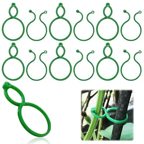 Produktbild: MAEXUS Pflanzenklammern (500 Stück) Pflanzenstütze Gesicherter Pflanzenclip Pflanzenclips für Kletterpflanzen wiederverwendbar Rebenstützclip Geeignet für Blumen,Weinreben,Gemüse