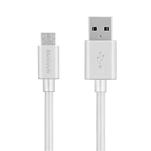 Produktbild: MaGeek® 1,0m Premium Micro USB Kabel Schnell Aufladen Synchronisationen und Ladekabel für Android, Samsung, HTC, Motorola, Nokia, LG, HP, Sony,und mehr (Weiß)