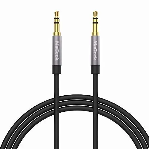 Produktbild: MaGeek Aux Kabel 3,5mm Audio Kabel Stereo Audio Klinken Kabel (2,0 Meter) Lang für Beats Kopfhörer, iPhone, iPod, iPad, Autoradio, Stereoanlage (Schwarz)