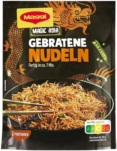 Produktbild: MAGGI Magic Asia Gebratene Nudeln, leckeres Fertiggericht, Instant-Nudeln, asiatisch gewürzt, 1er Pack (1 x 121g)