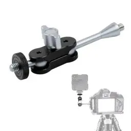 Produktbild: Magic Arm, Kamerahalterung Klemme, Kamera Super Clamp Con 360° Drehbarer Kugelkopf, Kameraklemme mit 1/4 Zoll Universal Gewinde, Handy Fotografie Füllen Licht Monitor Ball Halterung, Grau 1 Stück