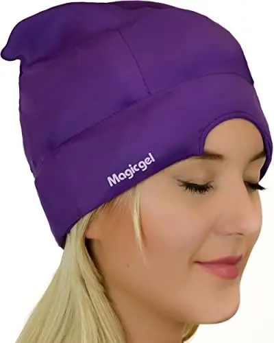 Produktbild: Magic Gel Migräne Maske - Kopfschmerzen Kühlmaske Gesicht - Migräne Kühlmaske - Eismaske - Dehnbar Bequem Abdunkelnd - Kühlmütze Kopf - Migräne Haube