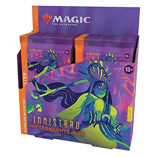 Produktbild: Magic the Gathering Innistrad: Mitternachtsjagd Sammler Display, 12 Booster (Deutsche Version)