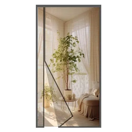 Produktbild: MAGICDOOR Magnet Fliegengitter Tür Glasfaser 60x200cm, Seite Öffnung Magnetvorhang Insektenschutz Balkontür Feinmaschig Ohne Bohren Fliegenvorhang Terrassentür für Schlafzimmer Wohnzimmer Küche