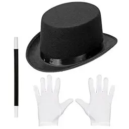Produktbild: Widmann 00130 - Verkleidungsset für Kinder, Zauberhut, Zauberstab, Zauber Handschuhe, Magie Accessoires, Karneval, Mottoparty