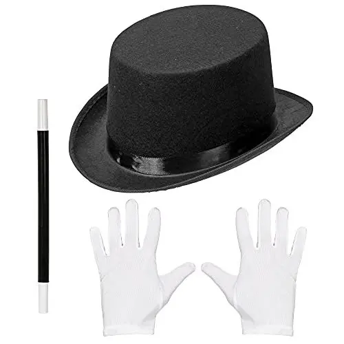 Produktbild: Widmann 00130 - Verkleidungsset für Kinder, Zauberhut, Zauberstab, Zauber Handschuhe, Magie Accessoires, Karneval, Mottoparty