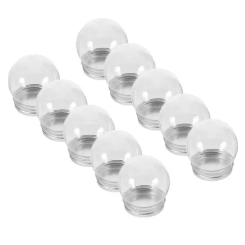 Produktbild: MAGICLULU 10St Schneekugel Durchsichtiger, befüllbarer Ball aus füllbare weihnachtsornamente Bastelsets für Erwachsene Wasserball Leere durchsichtiger füllbarer Plastikball Mini