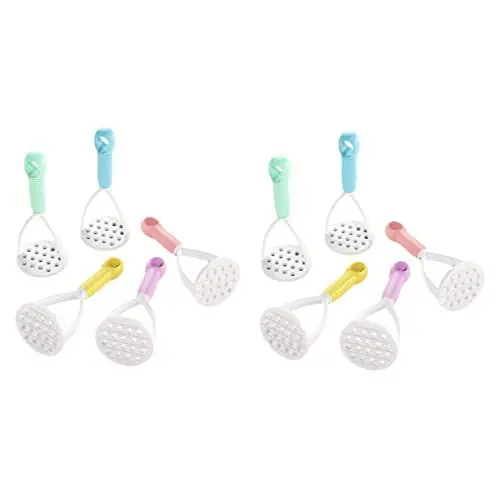 Produktbild: MAGICLULU 10stücke Teiliges Manueller Kartoffelstampfer Für Babynahrung Lebensmittelechte Materialien Ergonomischer Griff Leicht Zu Reinigen Für Pürees Und Gesunde Babyernährung