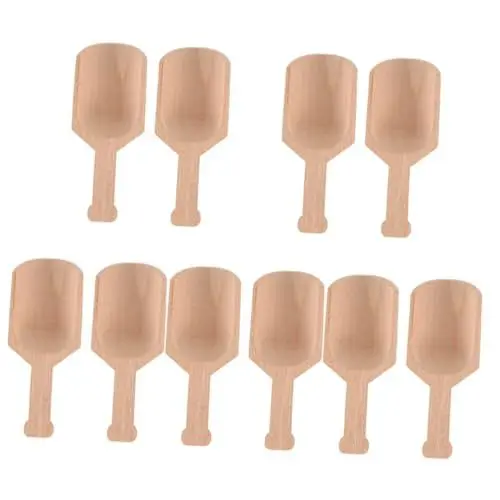Produktbild: MAGICLULU 10stücke Premium Holzlöffel Für Gewürze Badezusätze Und Tee Große Akazienholz Für Und Badezimmerbedarf Einfach Zu Reinigen Und Vielseitig Einsetzbar