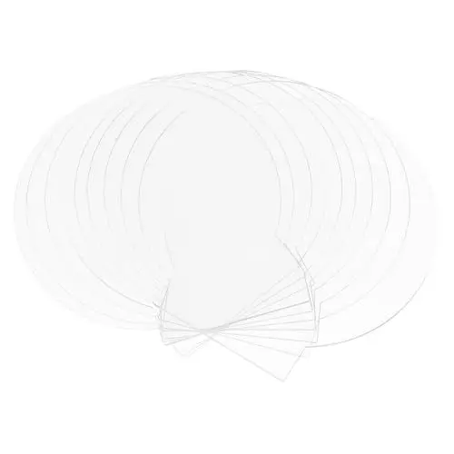 Produktbild: MAGICLULU 10 Stück Blatt Acryl-Lichtpaneel Acrylglasplatte Transparente Acrylplatte Acryllichtplatte Leuchtpanel Acrylplatten-Set schreibtischlampe klares rundes Acryl LED-Lichtbasis