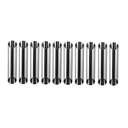Produktbild: MAGICLULU 10 Stück Teiliges Croissant Backform Zylindrische Röhren für Cannoli und Gebäck Mini Hohlformen für Bäckerei Wiederverwendbar für Zuhause und Geschäfte Dunkelgrau
