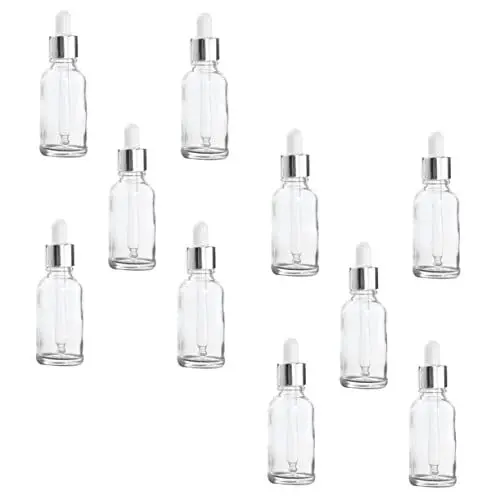 Produktbild: MAGICLULU 10st Flasche Mit Ätherischen Ölen Aus Glas Haarparfüm Spender Für Tropfflaschen Klare Tropfflasche Aromatherapie-glasflasche Tropfflaschen Glas Reisen Kosmetische Flasche Pack