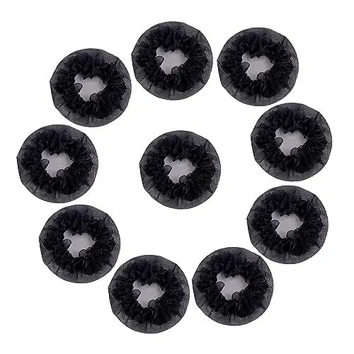 Produktbild: MAGICLULU 10st Haar Unsichtbarer Netzbeutel Haarknotenabdeckung Donut-brötchen-netz Haarknoten Haltenetz Haarnetz Kopfschmuck Brötchenhalter Netz Vollkornbrot Haarseil Elastizität Polyester