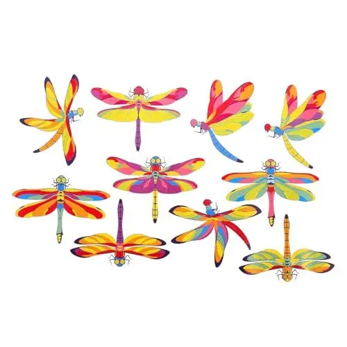 Produktbild: MAGICLULU Home Dekorative Accessoires 10er Pack Libellenaufkleber Fensteraufkleber Kollision Vogel Klammert