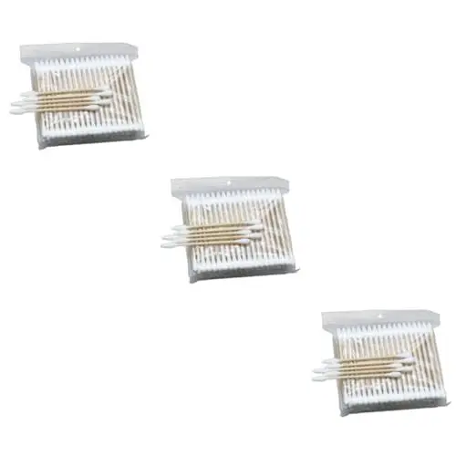 Produktbild: MAGICLULU Wattestäbcen 1200 Stk Tupfer Für Babypflegeknospen Bio Wattestäbchen Mit Baumwollspitze Wattestäbchen Mit Doppelter Spitze Bambus Make-up-tools Multifunktion Spitze Wattestäbchen