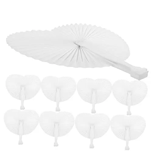 Produktbild: MAGICLULU 12 Stück Herzförmige Papierfächer Hand-hochzeitsschmuck für Festival-dekorationen Ballon-manala-papierfächer-set