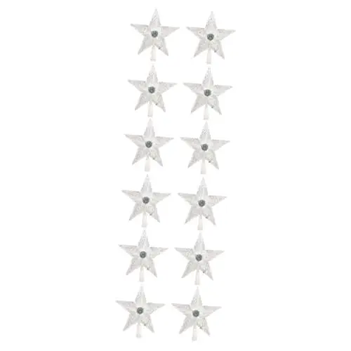Produktbild: MAGICLULU 12 STK Weihnachtsbaum Stern weihnachtsdeko bürodeko weinachtsdeko New in Weihnachtsschmuck Weihnachtsbaumspitze Dekor Christbaumschmuck LED Zylinder farbige Lichter schmücken