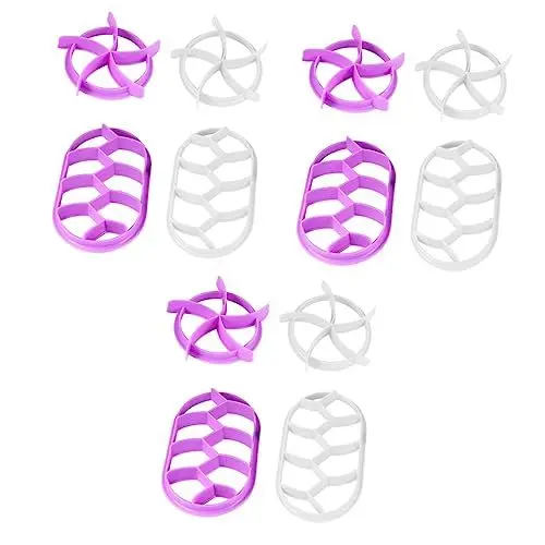Produktbild: MAGICLULU 12 STK Brotstampfer Kreis-Ausstecher Brotschimmel Kastenform zum Backen Croissant-Brot tortendeko Einschulung Laib Brot praktische Brotpresse Brot Stempel runden Krapfen Plastik