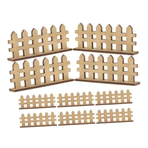 Produktbild: MAGICLULU 12 Stück Teiliges Mini Holzzaun Wetterfester Natürlicher Holz Zaun für Puppenhaus Diy Märchengarten Dekorative Einfriedung für Blumentopf und Mini Landschaftsgestaltung