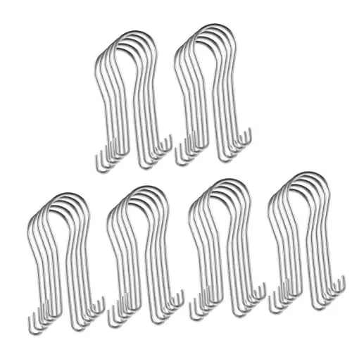 Produktbild: MAGICLULU 150 Stk Haken Aus Metall Haken Für Die Duschtür Im Badezimmer Handtuchhaken Für Die Duschtür Geldbörsen-aufhänger Über Dem Glashandtuchhaken Glastür Rostfreier Stahl Kleiderablage