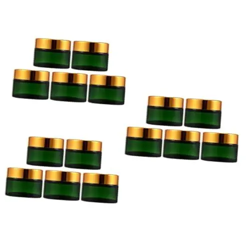Produktbild: MAGICLULU 15 Stk Sahneflasche leere Make-up-Gläser Körperschmuck abfalleimer stapelbar stackables Terrarium Glasflaschen leere Flasche cremefarbene Glasflasche tragbar Container Ölsamen