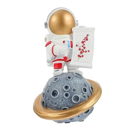 Produktbild: MAGICLULU 1Stk Astronauten-Ornamente Monddekorationsmodell Astronautendekorationen Spielzeug für Kleinkinder Modelle für Kinder Planet Spaceman-Modell aus Harz Anzahl Statue Zutaten