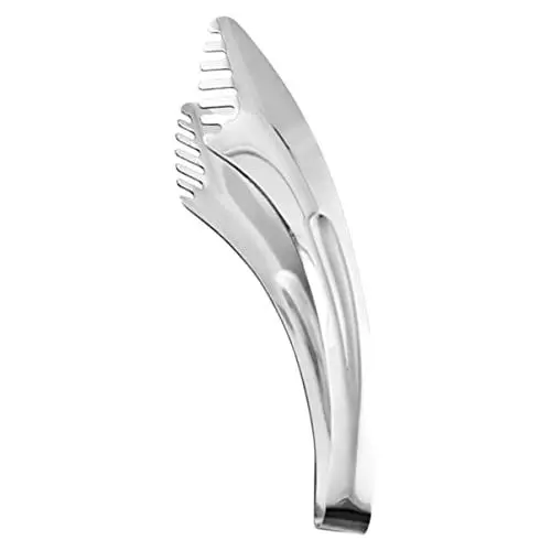Produktbild: MAGICLULU 1Stk Brotklammer Tablett goldene vorlegelöffel Deckel Flasche Greifer kitchen helper kitchenaide hitzebeständige Backklammer Lebensmittelzange aus Edelstahl Rostfreier Stahl Silver