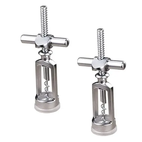 Produktbild: MAGICLULU 1Stk Flaschenöffner Weinkorkenöffner Weinöffner aus Kork Multitools Weinaccessoires Manueller Weinöffner Deckelentferner Werkzeuge zum Öffnen von Weinflaschen Zinklegierung Silver