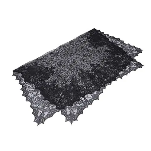 Produktbild: MAGICLULU 1stück Halloween Tischdecke Mit Schwarzem Burgmuster Umweltfreundlichem Für Festliche Anlässe Schutz Ihrer Tischoberfläche
