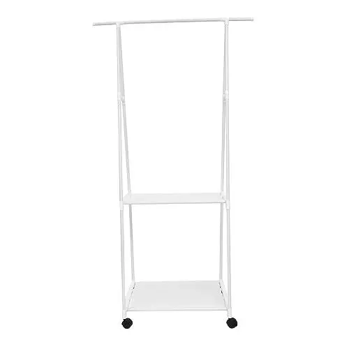 Produktbild: MAGICLULU 1Stk Kleiderbügel Garderobe aus Metall Kleiderständer schwere Ausführung garderobenständer mit schuhablage gardarobenstaender mit schuhregal Lagerregale Schlafzimmer lagerregal