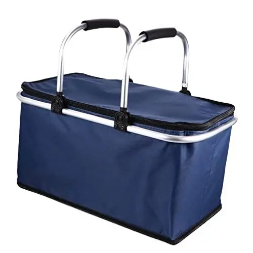 Produktbild: MAGICLULU 1stück wasserdichte Picknicktasche Mit Isolierung Große Kapazität Tragbar Für Schule Strand Camping Und Oxford Lebensmittelaufbewahrung