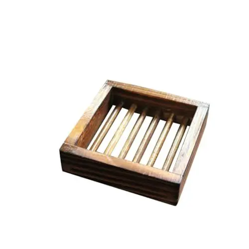 Produktbild: MAGICLULU Seifenkorb Ohne Bohren Abfluss Aus Holz Seifenhalter Für Badezimmer Küche Dusche Seifenabtropffläche Geschirrschwammhalter