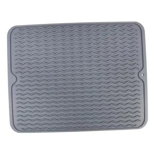 Produktbild: MAGICLULU 1Stk Silikon-Abtropfmatte Geschirrspülmatte Trockenmatten für Geschirr geschirrtuch Abtropfmatte für Geschirr Tasse Ablaufmatte Drain-Pad Wellenmuster Untersetzer Waschbecken
