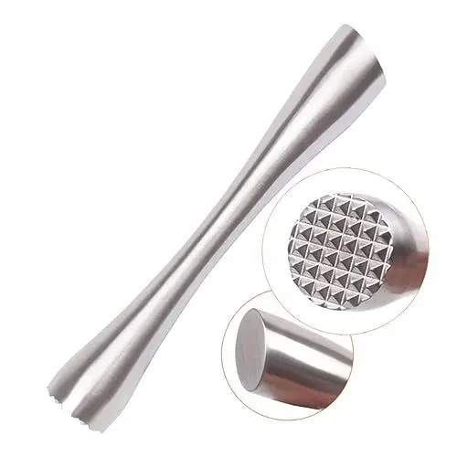 Produktbild: MAGICLULU 1pc Cocktail-stößel Edelstahl Getränke-stößel Barkeeper-werkzeug Aus Metall Zum Mischen Farbe Silber Für Bar Und Küche