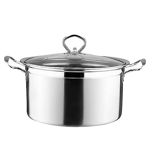 Produktbild: MAGICLULU 1Stk elektrischer kochtopf kochgeschirr induktionstopf lager topf bratentopf edelstahl kochtopf gyoza teigblätter pasta topf nudeltopf Rostfreier Stahl Dampfer Milchtopf Suppentopf
