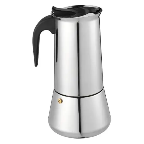 Produktbild: MAGICLULU 1Stk mokkakanne aus Edelstahl espressokocher Edelstahl 4 tassen Camping kaffeekocher Mokkakanne für Personen Kaffeekanne mit Druckventil kaffeepadmaschine europäischer Stil Filter